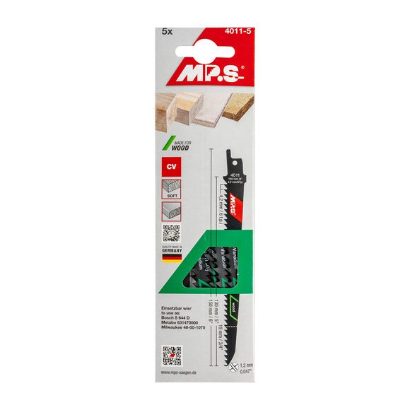 Image of a SABRE SAW BLADE 150MM 6 TPI 5/PACK