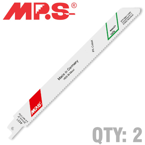 Image of a SABRE SAW BLADE 10TPI 200 X 180MM METAL 2/PK