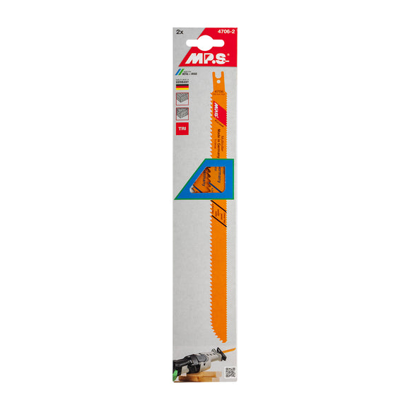Image of a SABRE SAW METAL&WOOD EXTRA-LONG 250MM MULTICUTTER U-SHANK 6&10TPI 2/PK