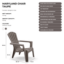 Image of a ECONOFURN Maryland Patio Armchair - Taupe 2