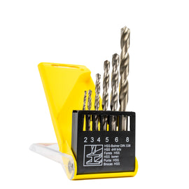 Image of a Tork Craft Drill Bit Set 6pc HSS Roll Forged 2-8mm