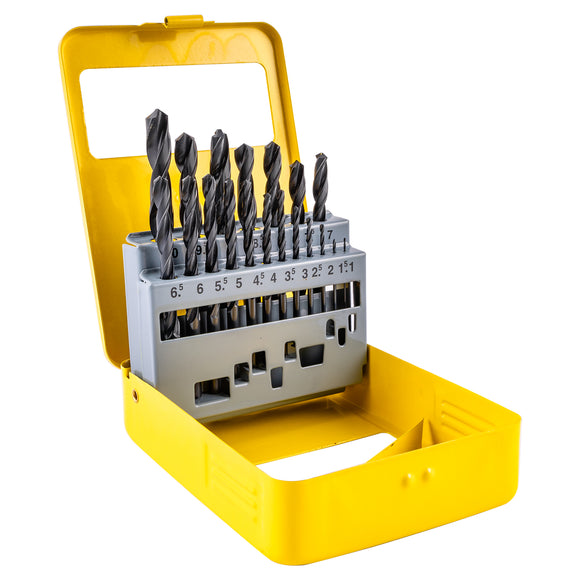 Image of a Tork Craft Drill Bit Set 19pce Roll Forged Metal Case
