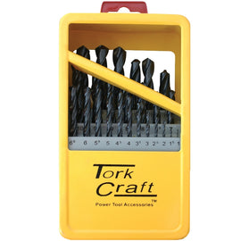 Image of a Tork Craft Drill Bit Set 25pce Roll Forged Metal Case