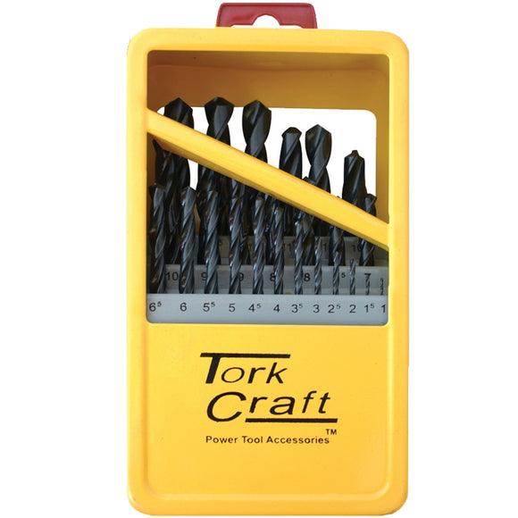 Image of a Tork Craft Drill Bit Set 25pce Roll Forged Metal Case