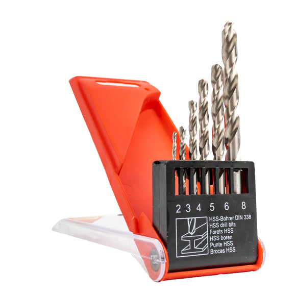 Image of a Tork Craft Drill Bit Set 6pc HSS Ground 2-8mm