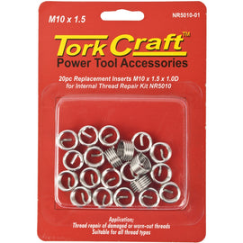 Image of a Tork Craft Thread Repair Kit M10 X 1.5 X 1.0d Replacement Inserts For Nr5010