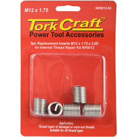 Image of a Tork Craft Thread Repair Kit M12 X 1.75 X 2.0d Replacement Inserts For Nr5012