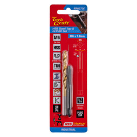 Image of a Tork Craft Tap HSS 5x0.8 & Drill 4.2mm 2pc Set