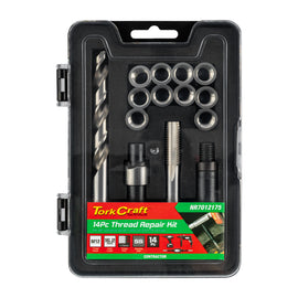 Image of a Tork Craft Thread Repair Kit 14pc M12 X 1.75 X 16.2mm Flange Insert