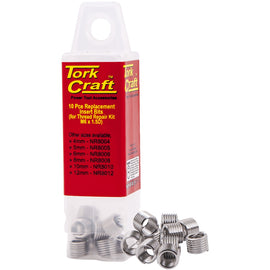 Image of a Tork Craft Thread Repair Kit M6 X 1.5d Replacement Inserts 10pce