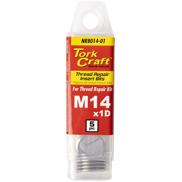 Image of a Tork Craft Thread Repair Kit M14 X 1d Replacement Inserts 5pce