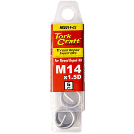 Image of a Tork Craft Thread Repair Kit M14 X 1.5d Replacement Inserts 5pce