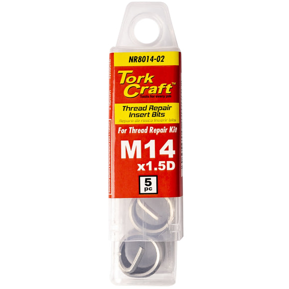Image of a Tork Craft Thread Repair Kit M14 X 1.5d Replacement Inserts 5pce