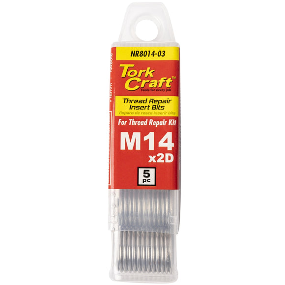 Image of a Tork Craft Thread Repair Kit M14 X 2d Replacement Inserts 5pce