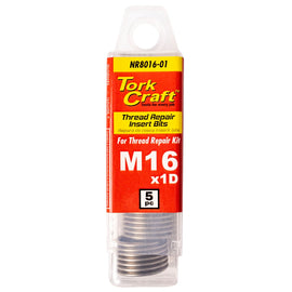 Image of a Tork Craft Thread Repair Kit M16 X 1d Replacement Inserts 5pce