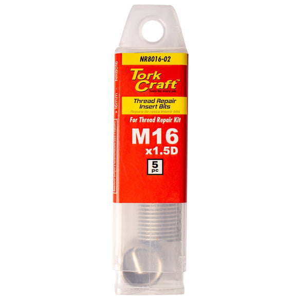 Image of a Tork Craft Thread Repair Kit M16 X 1.5d Replacement Inserts 5pce