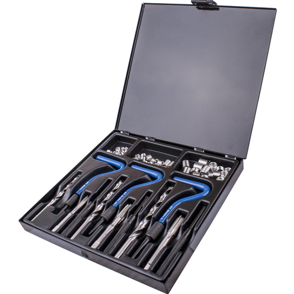Image of a Tork Craft Thread Repair Kit 3pcs Combination Set M6/m8/m10 Internal (metal Box)