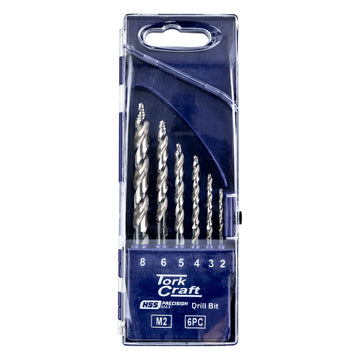 Image of a Tork Craft Drill Bit Precision-Max Step Point 6pce HSS Drill Set Industrial