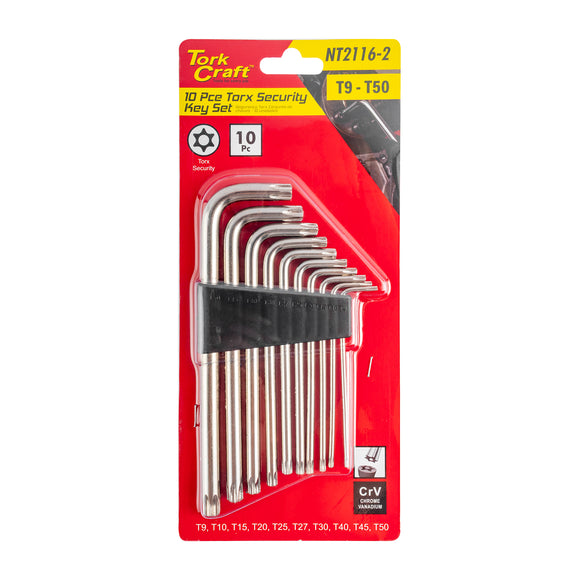 Image of a Tork Craft 10pc Torx-security Set T9-T50 Cr-V