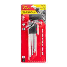 Image of a Tork Craft 9pc Torx Allen Key Set With Interchangeable Handle