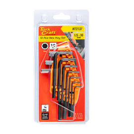 Image of a Tork Craft 10pc Hex Allen Key Set 1.5-10mm  Cr-V