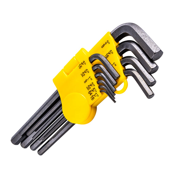 Image of a Tork Craft 10pc Hex L-Wrench Set Imperial 1/16,5/64, 3/32,1/8,5/32,3/16,7/32,1/4