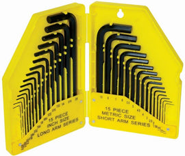 Image of a Tork Craft 30pc Allen Key Set 0.7-10 Metric & Imperial Sizes In Plastic Case