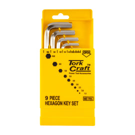 Image of a Tork Craft 9pc Hex Key Set 1.5-10mm Cr-V In Plastic Case