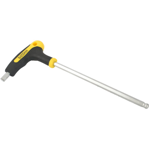 Image of a Tork Craft Allen Key Ball Point T Handle Hex  8.0mm X 200mm