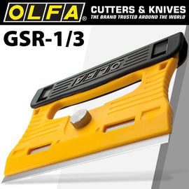 Image of a Olfa Professional Glass Scraper S/Steel Blade 120mmx18mm Inc 4 Blades