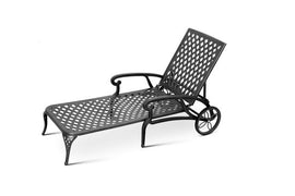 Anray  Aluminium Pool Lounger - Black