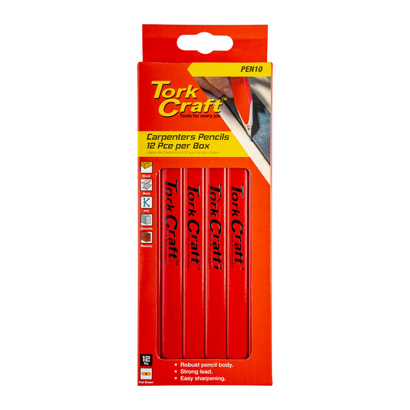 Image of a Tork Craft Tork Craft Carpenters Pencil 175mm - 12 Per Box