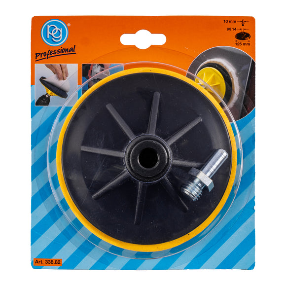 Image of a BACKING PAD HOOK & LOOP 125MM 14M + ARBOR