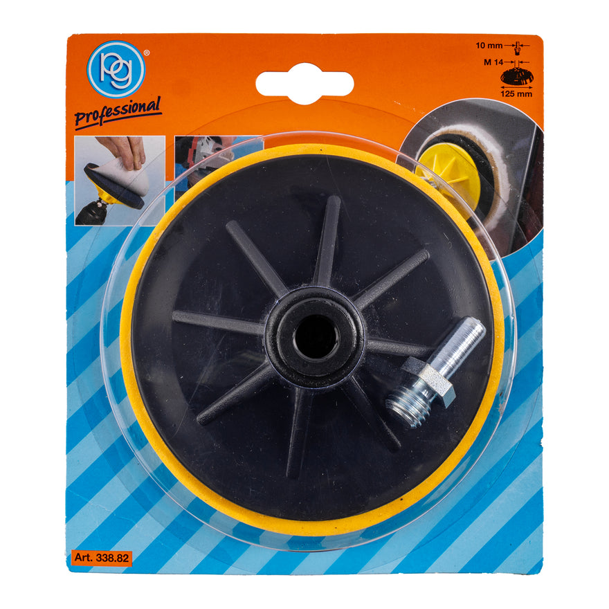 Image of a BACKING PAD HOOK & LOOP 125MM 14M + ARBOR