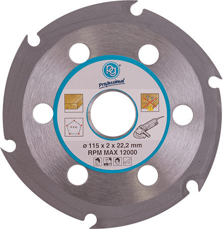 Image of a BLADE 6 TEETH 115MM FOR WOOD ON ANGLE GRINDER