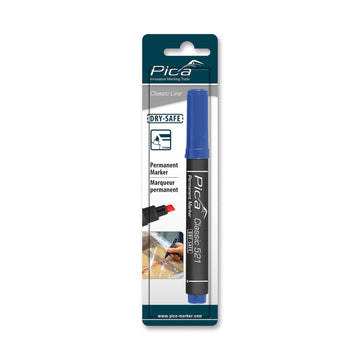 Image of a PERMANENT MARKER 2-6MM CHISEL TIP BLUE BLISTER
