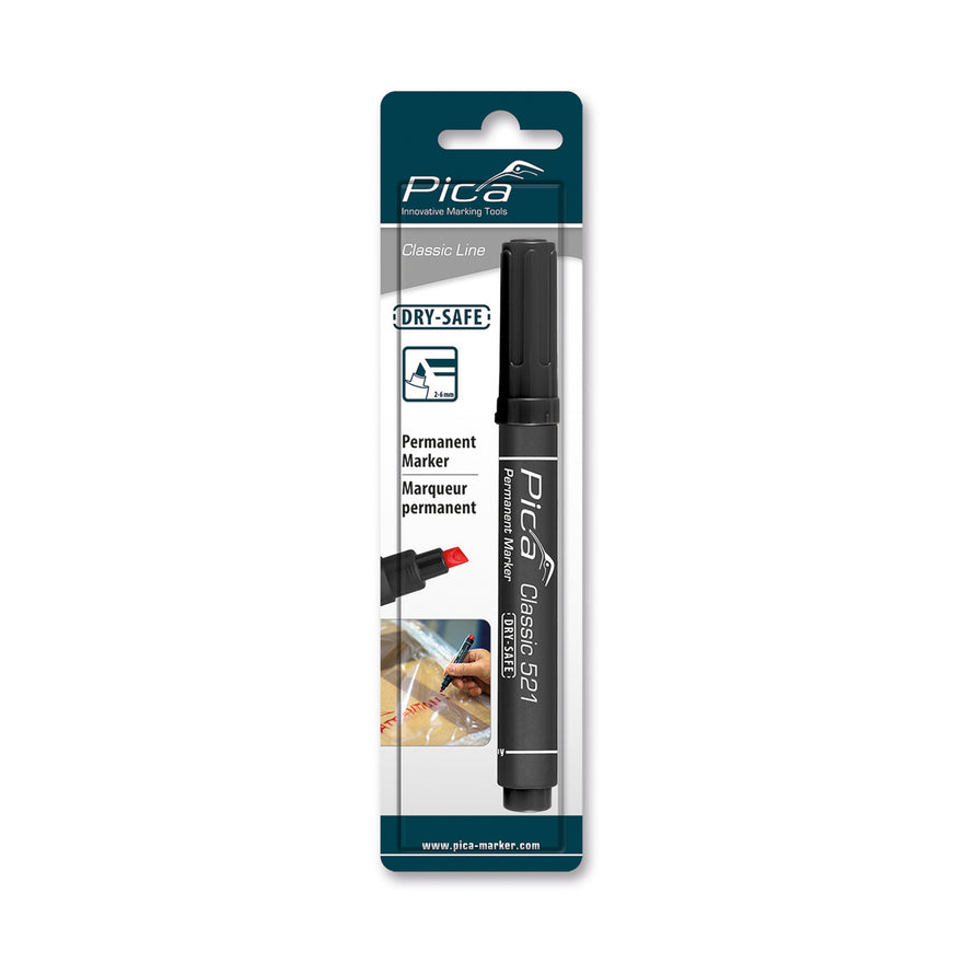 Image of a PERMANENT MARKER 2-6MM CHISEL TIP BLACK BLISTER