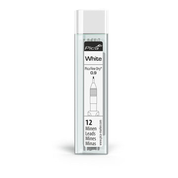Image of a PICA FINE DRY 0.9MM LEAD 12PC REFILL SET WHITE