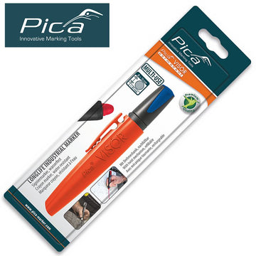 Image of a PICA VISOR PERMANENT MARKER 10MM TIP BLUE IN BLISTER