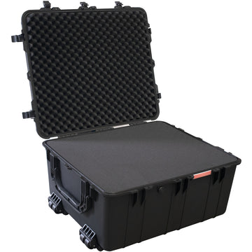 Image of a Tork Craft Plastic Case 847 X 722 X 432mm Od Wheels With Foam Black