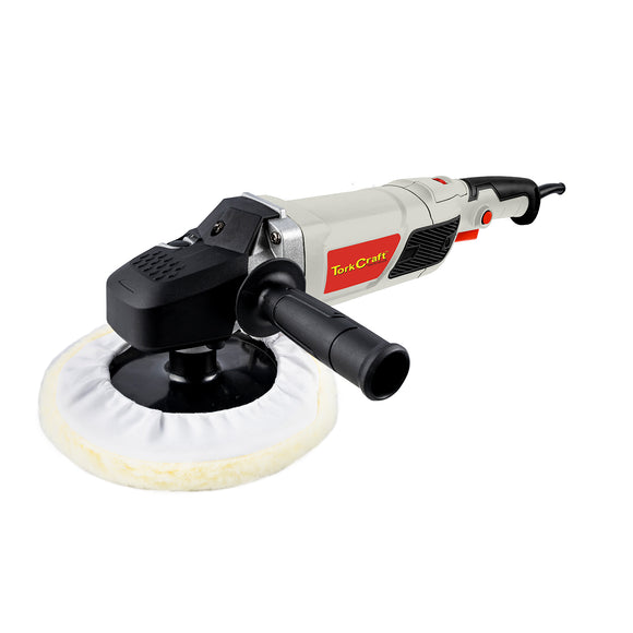 Image of a Tork Craft  Polisher 1500w 180mm B/pad & Bonnet 600-3000RPM Const/speed D-handle