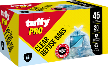 image of Tuffy Pro Clear 45 Pack Bag on Roll