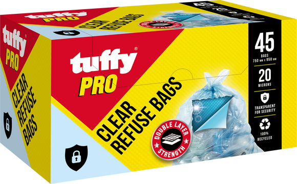 image of Tuffy Pro Clear 45 Pack Bag on Roll