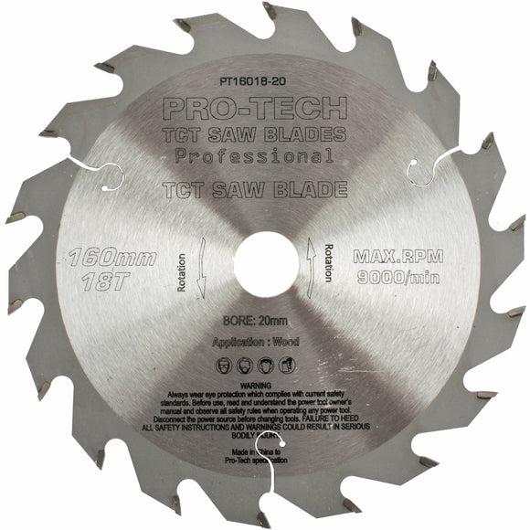 Image of a SAW BLADE TCT 160X2.2X20X18T WOOD PROF. PRO-TECH FES. TS55 PW1