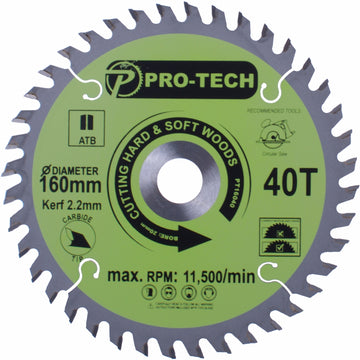 Image of a SAW BLADE TCT 160 X 2.2 X 20 X 40T WOOD PROF.