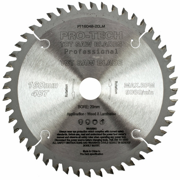 Image of a SAW BLADE TCT 160X2.2X20X48T WOOD PROF. PRO-TECH FES. TS55 PW1