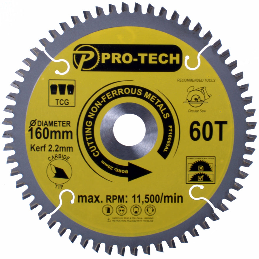 Image of a SAW BLADE TCT 160 X 2.2 X 20 X 60T ALUM. PROF.