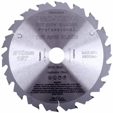 Image of a SAW BLADE TCT 210X2.4X30X18T WOOD PROF. PRO-TECH FES. TS75
