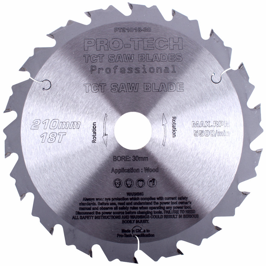 Image of a SAW BLADE TCT 210X2.4X30X18T WOOD PROF. PRO-TECH FES. TS75