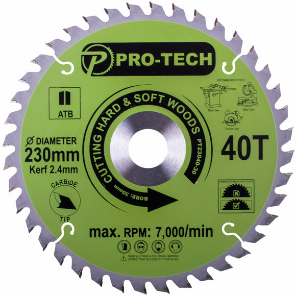 Image of a SAW BLADE TCT 230 X 2.4 X 30 X 40T WOOD PROF.